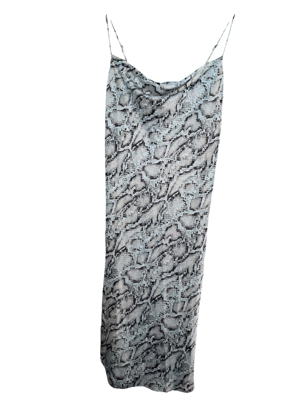 Cara Santana Snake Print Cowl Neck Slip Dress